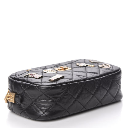 Chanel Aged Calfskin Quilted Mini Lucky Charm Reissue Camera Case Black 4 of 11