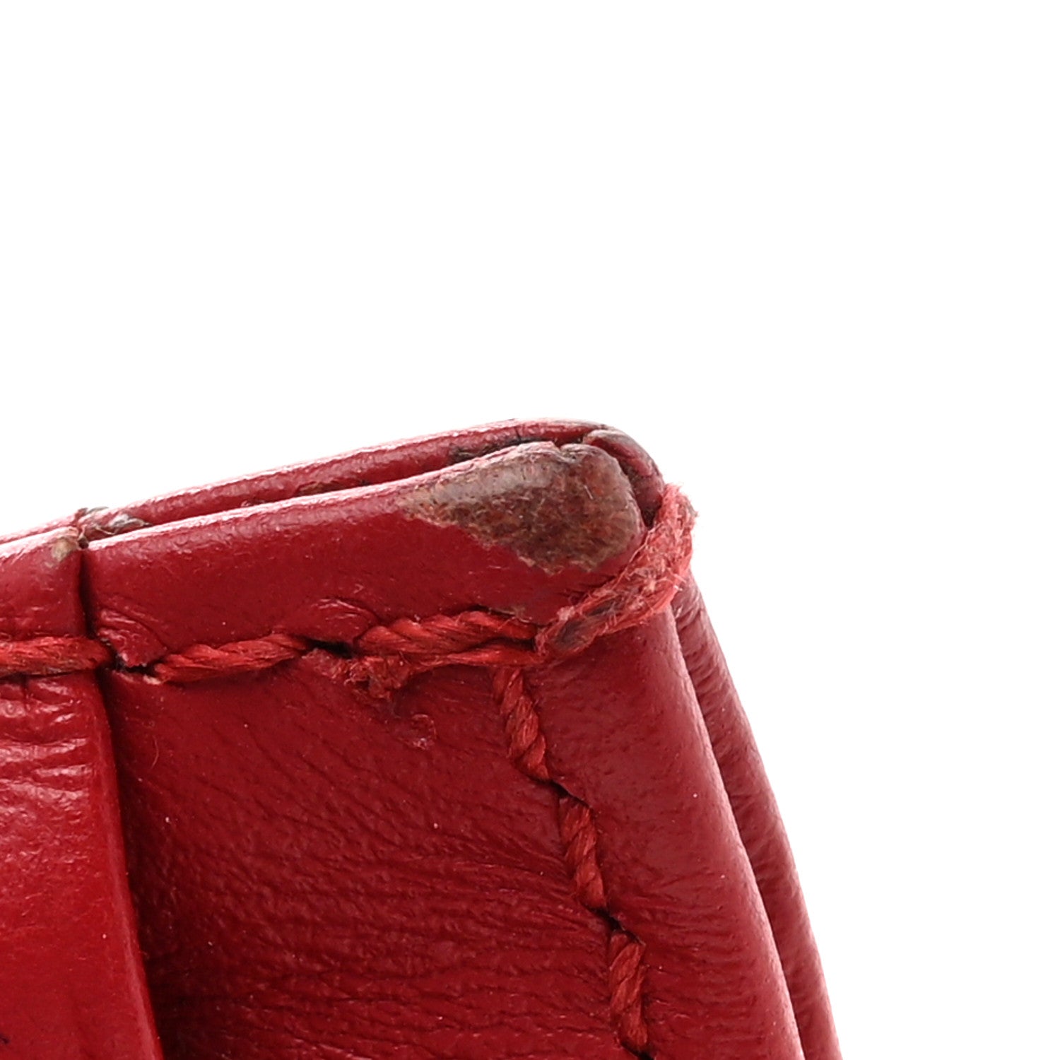 Gucci Calfskin Matelasse GG Marmont Card Holder Hibiscus Red 7 of 10
