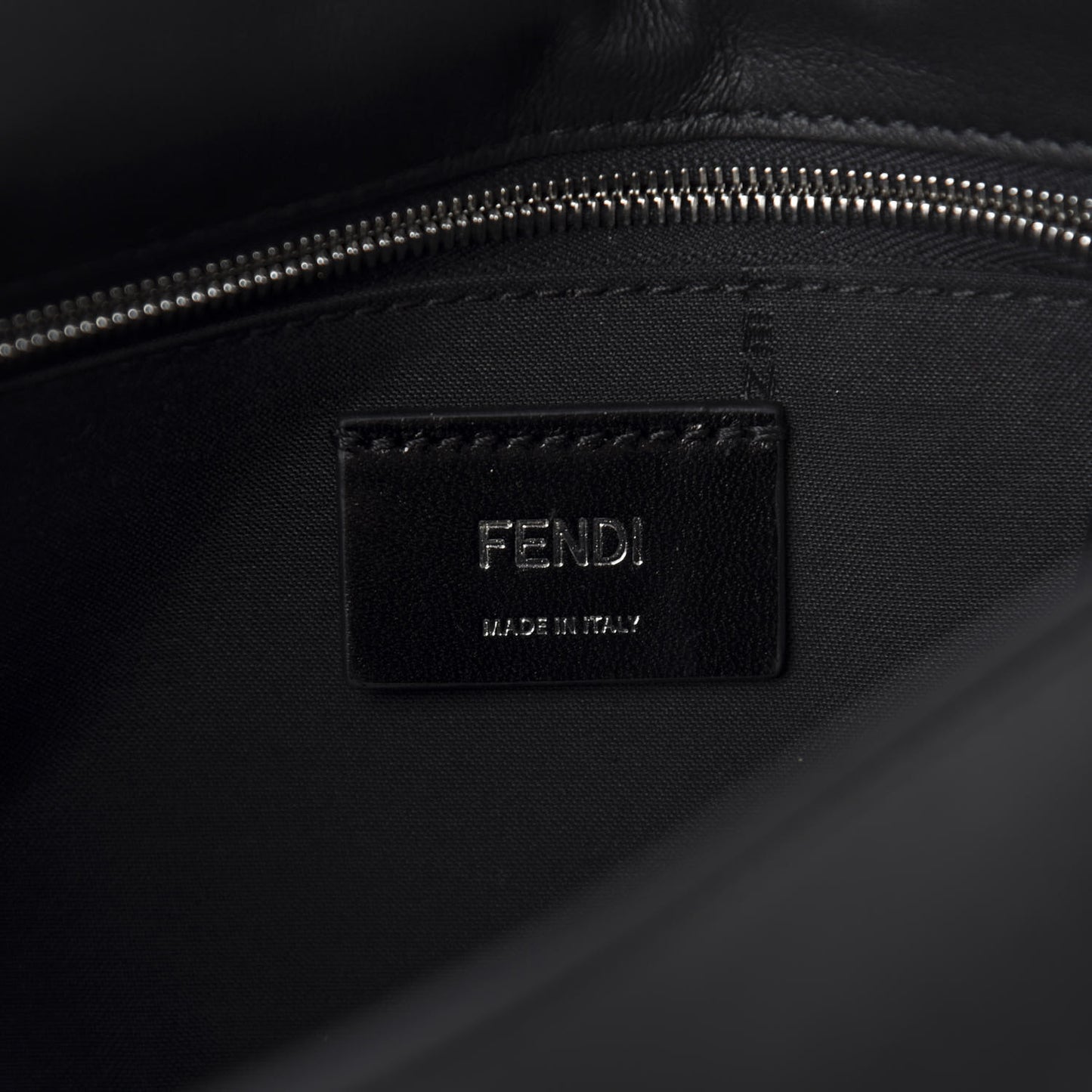 Nappa FF 1974 Embossed Mini Expandable Flap Bag Black