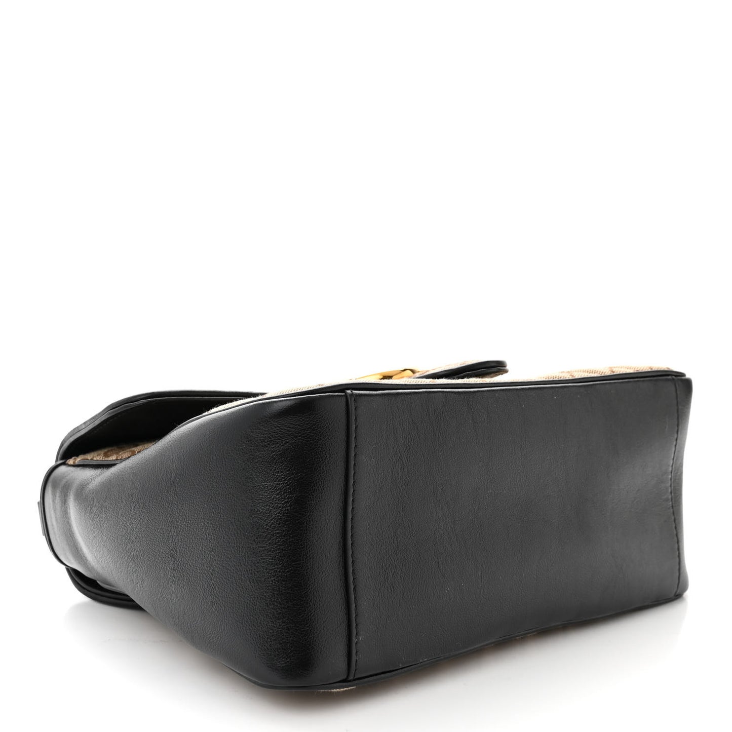 Monogram Azalea Calfskin Matelasse Diagonal Small GG Marmont Top Handle Shoulder Bag Beige Ebony Black