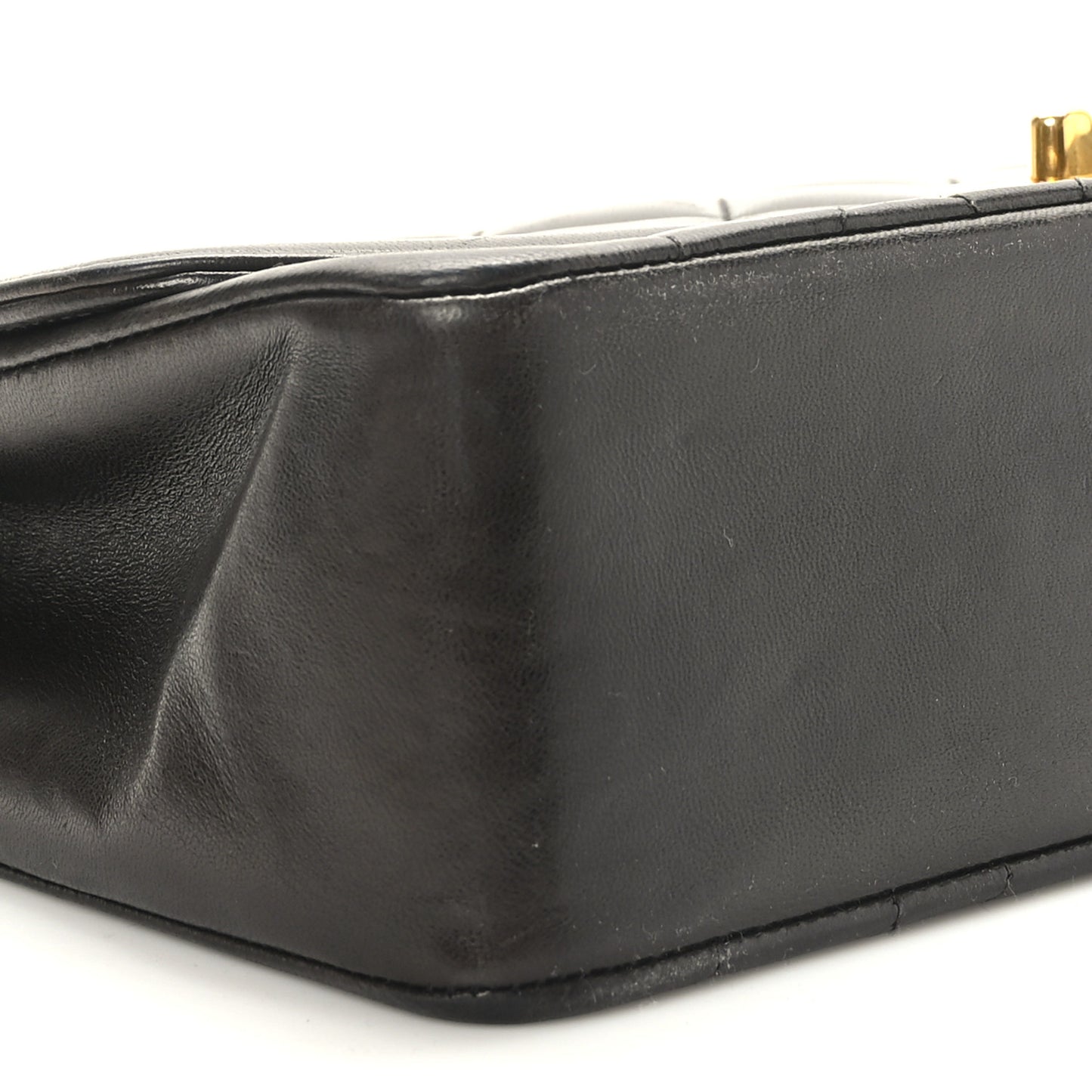 Lambskin Quilted Medium Single Flap Black