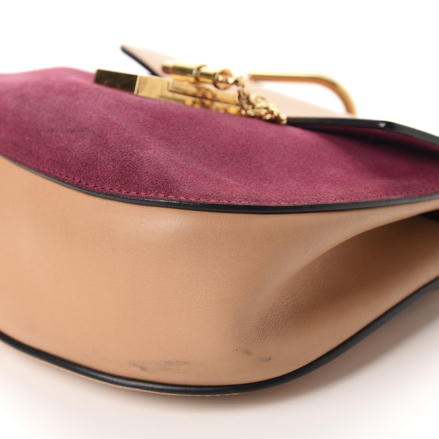 Suede Smooth Calfskin Lambskin MIni Drew Shoulder Bag Misty Beige