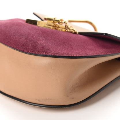 Chloe Suede Smooth Calfskin Lambskin MIni Drew Shoulder Bag Misty Beige 7 of 12