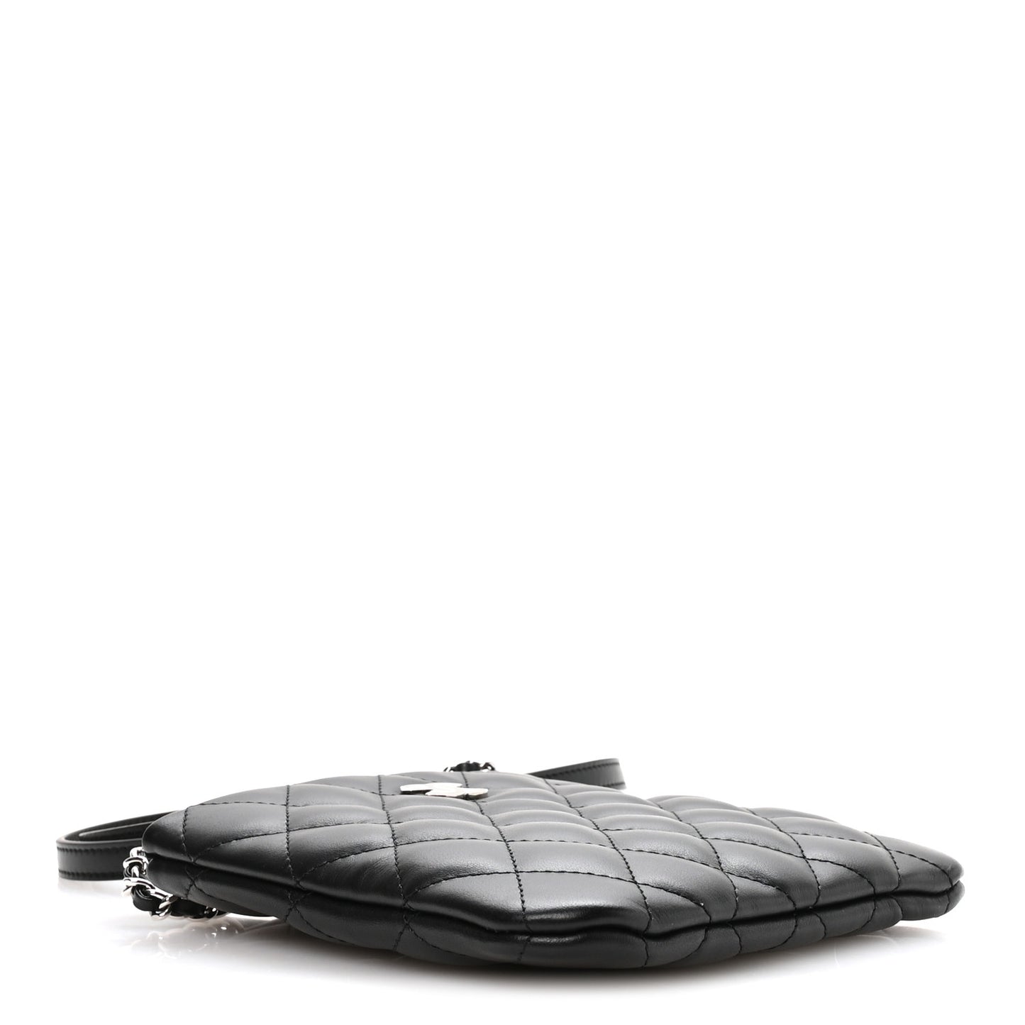 Lambskin Quilted Uniform Crossbody Bag Black