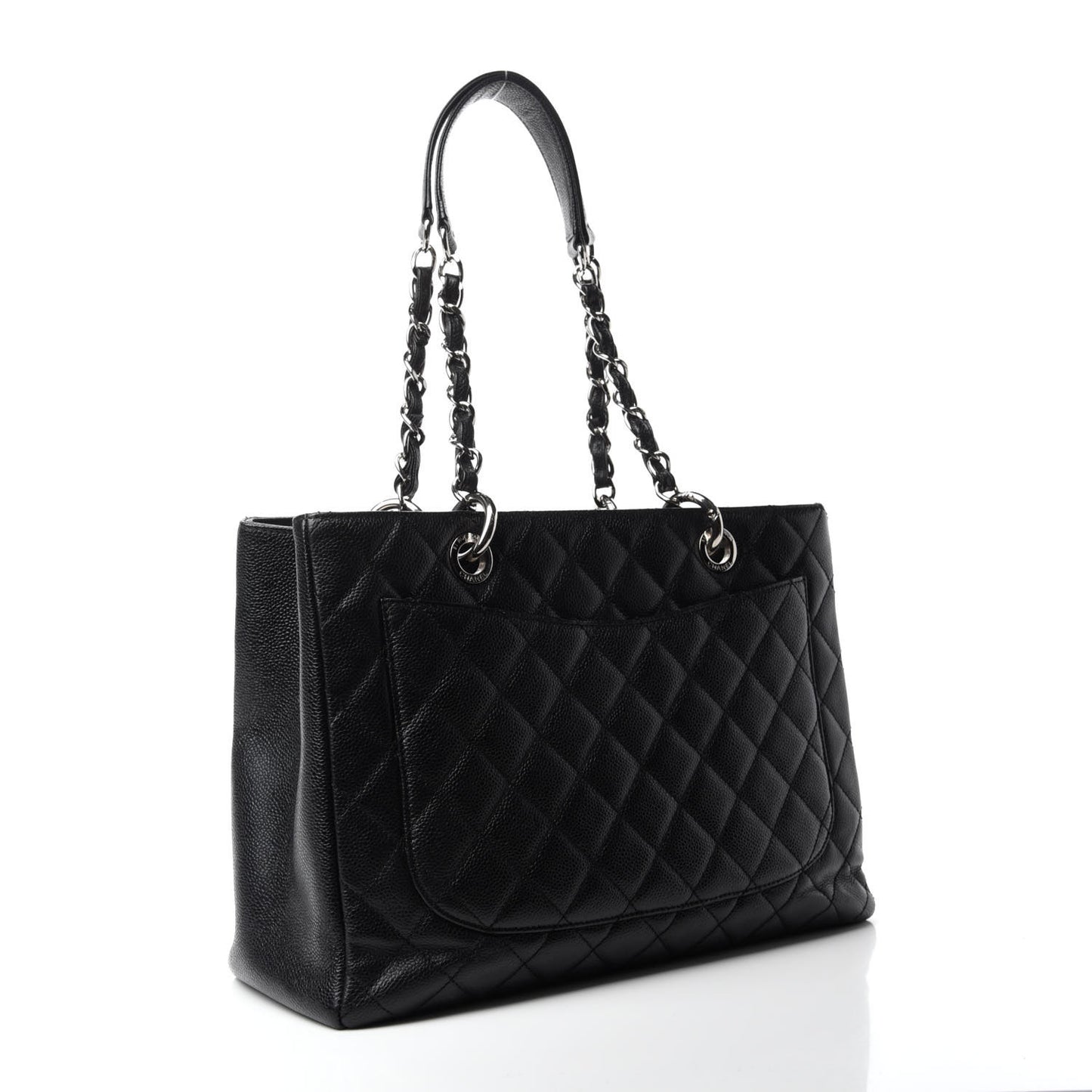 Caviar Quilted Grand Shopping Tote GST Black
