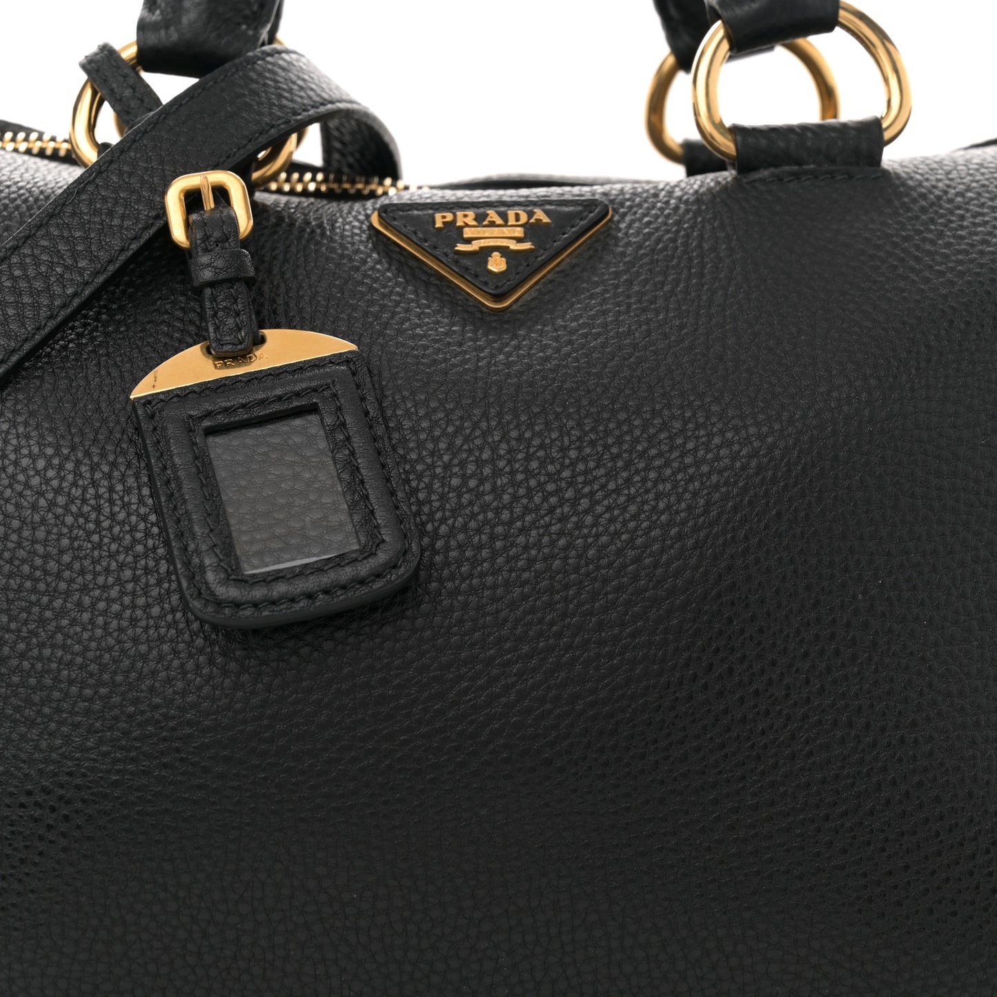 Vitello Daino Bauletto Tote Black