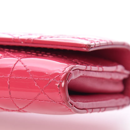 Christian Dior Patent Cannage Rendezvous Wallet Pink 10 of 13