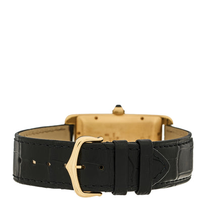 Cartier 18K Yellow Gold Alligator 26mm Tank Americaine Automatic Watch 3 of 4