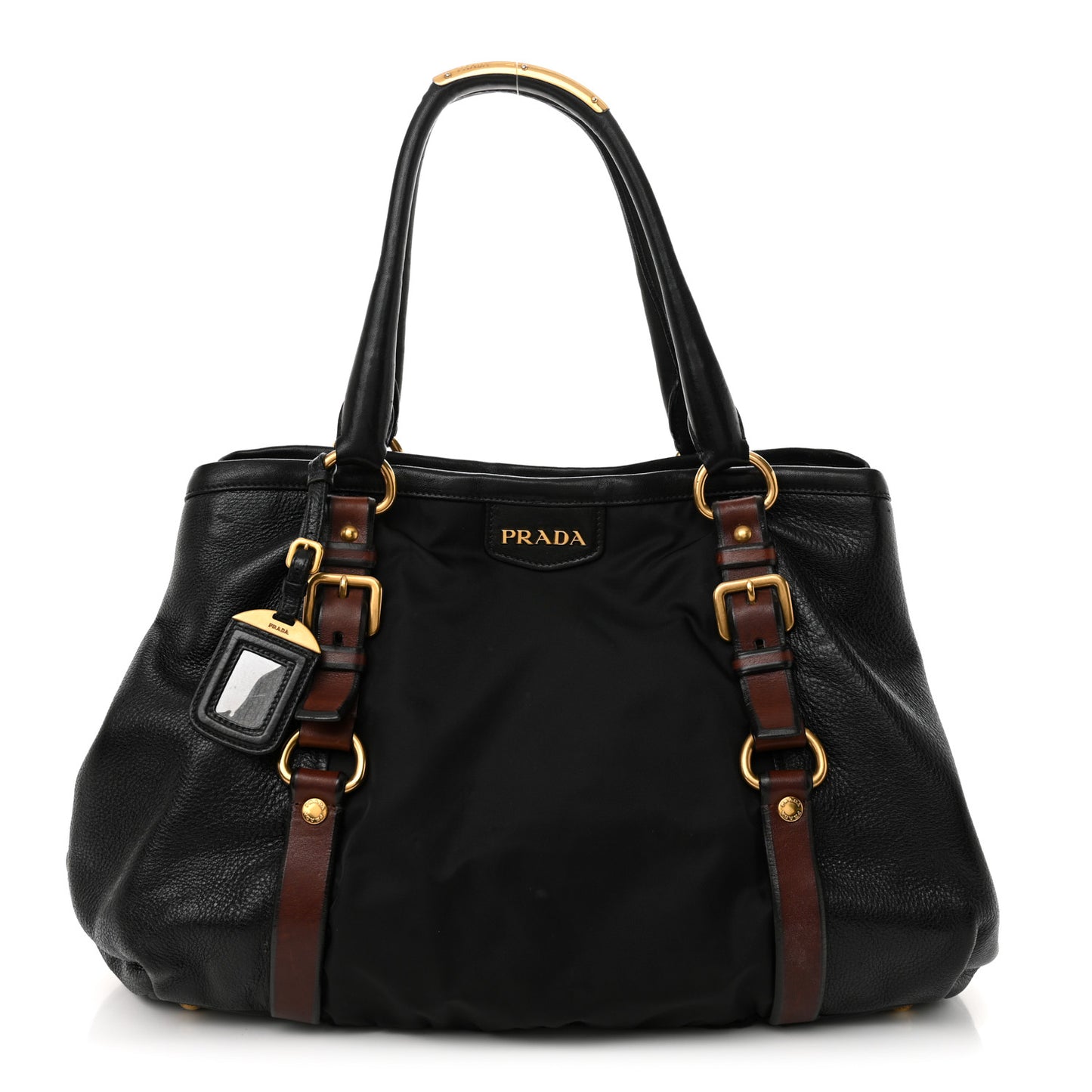Tessuto Vitello Daino Tote Black Bruciato