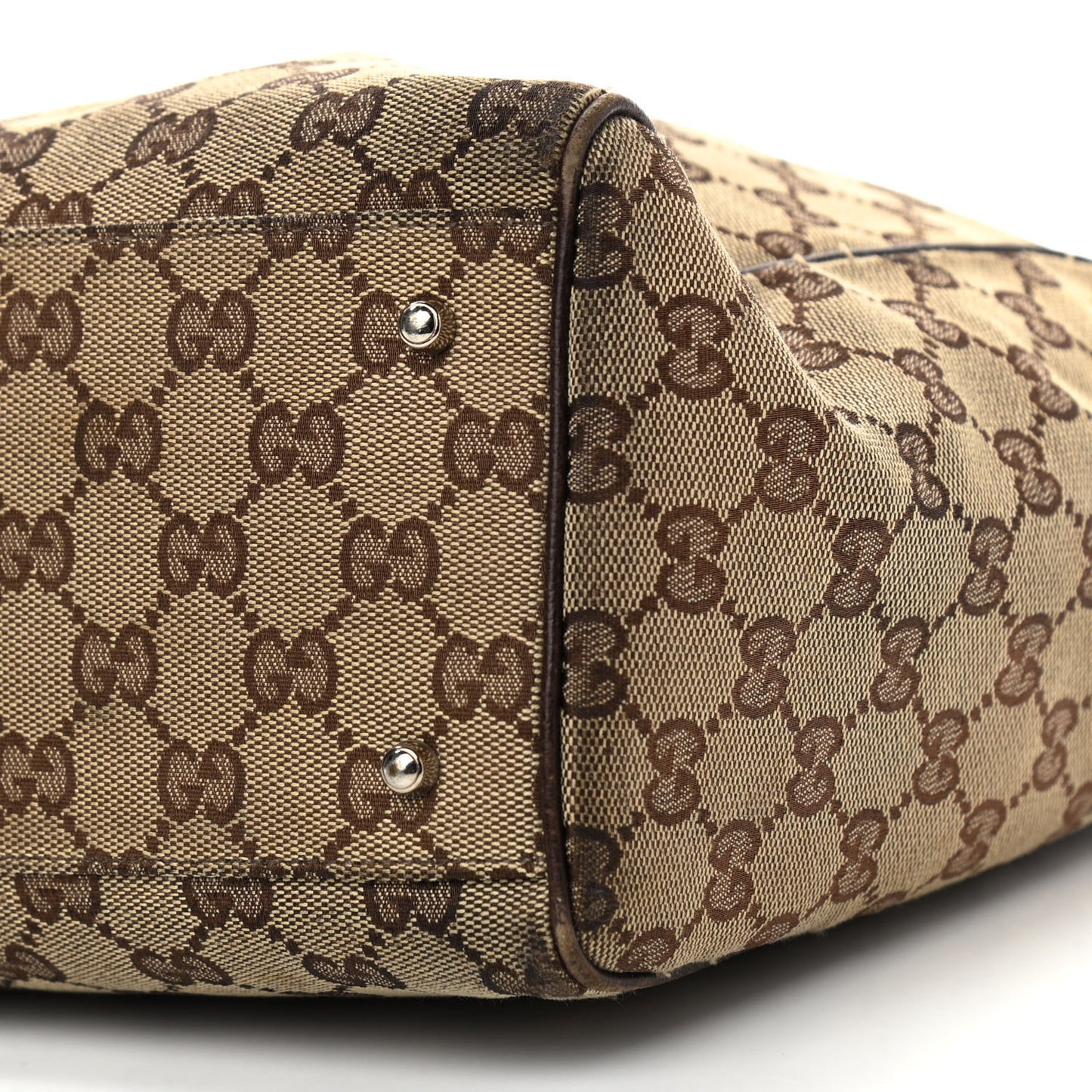 GG Monogram Web Pop Tote Dark Brown