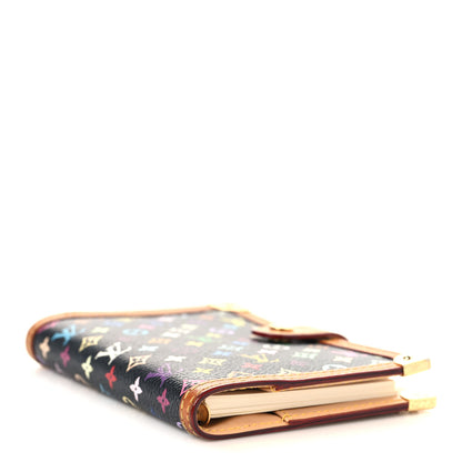 Louis Vuitton Monogram Multicolor Small Ring Agenda Cover Black 4 of 7