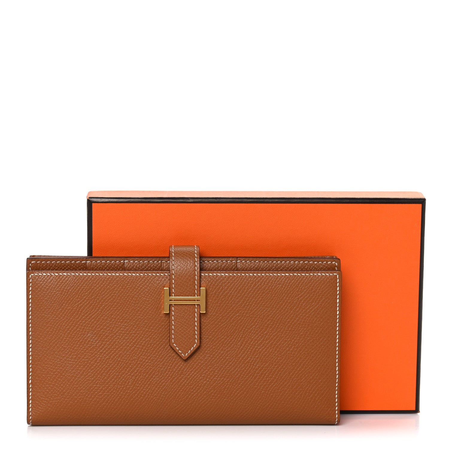 Hermes Epsom Bearn Gusset Wallet Gold 11 of 12
