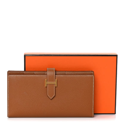 Hermes Epsom Bearn Gusset Wallet Gold 11 of 12