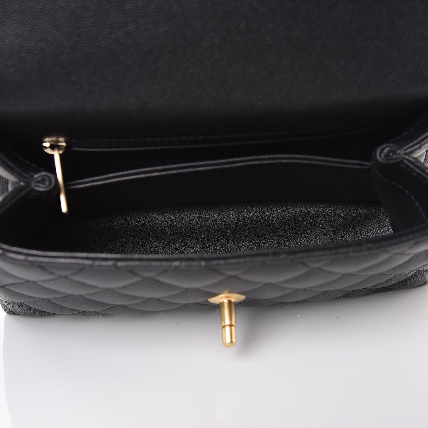 Chanel Caviar Lizard Quilted Mini Coco Handle Flap Black 7 of 10