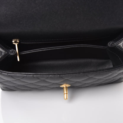 Chanel Caviar Lizard Quilted Mini Coco Handle Flap Black 7 of 10