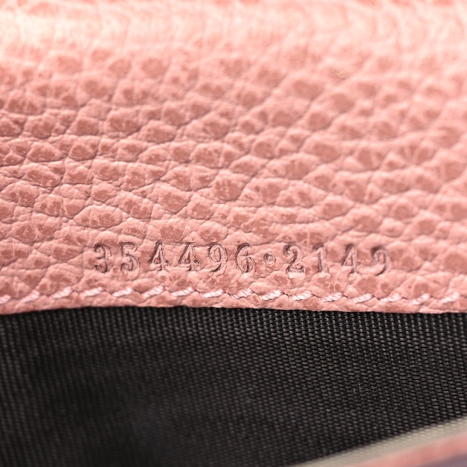 Gucci Dollar Calfskin Bi-Color Swing Continental Wallet Grey Field Soft Pink 8 of 8