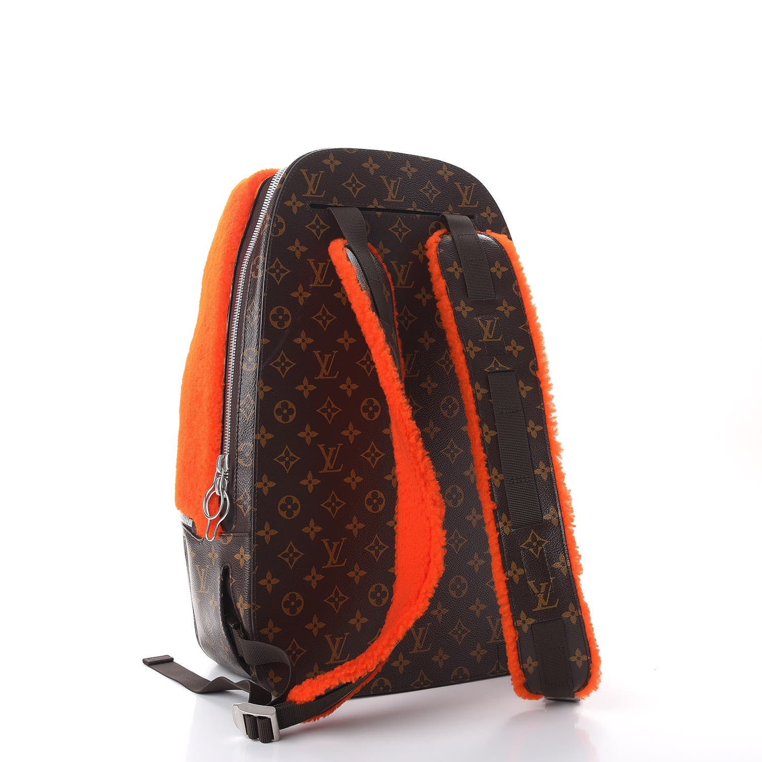 Louis Vuitton Shearling Monogram Marc Newson Fleece Pack Orange 3 of 9