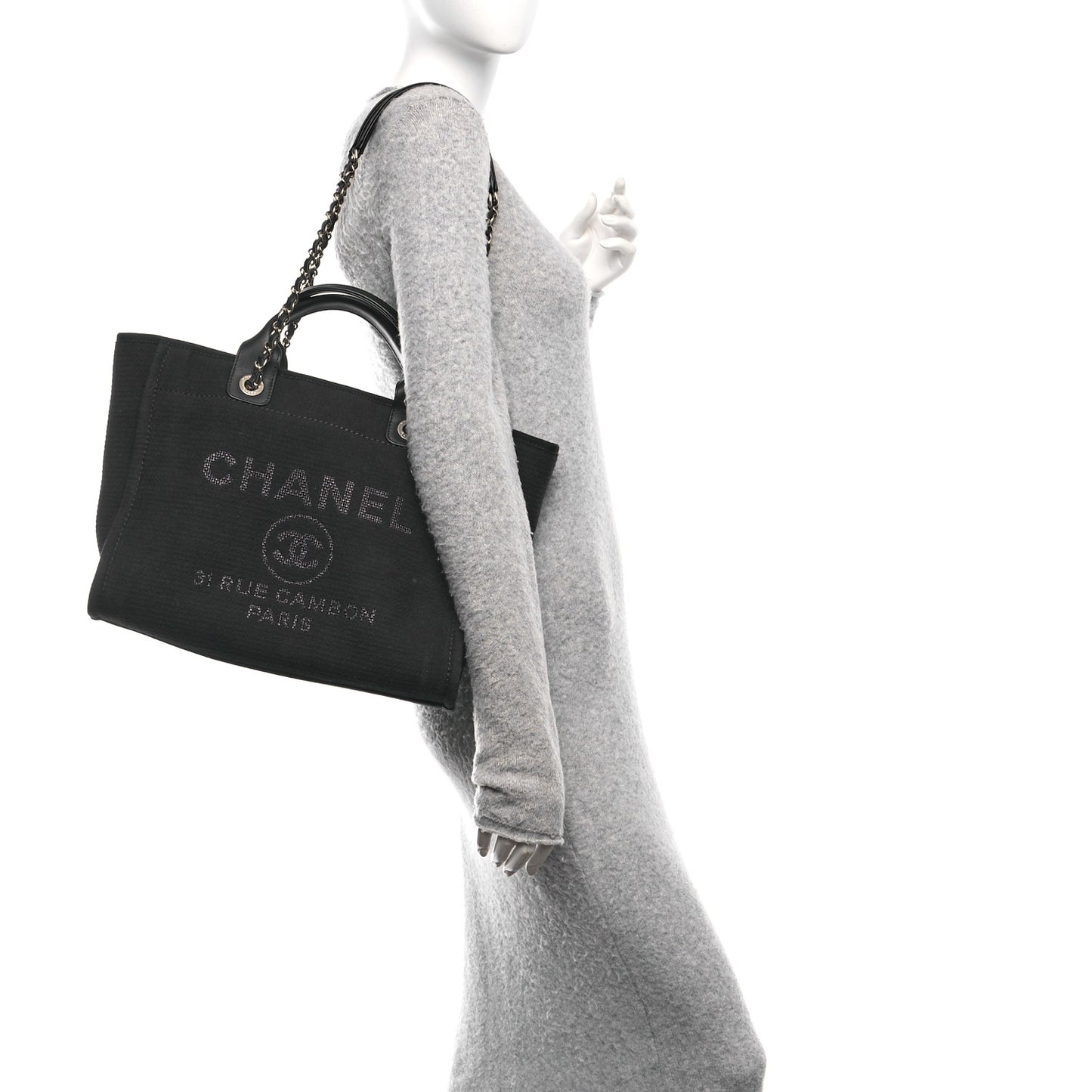 Mixed Fibers Small Deauville Tote Black