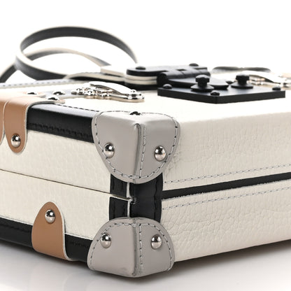 Louis Vuitton Taurillon Petite Malle White Black 7 of 8