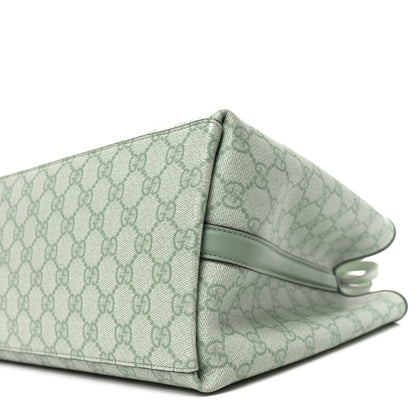 Gucci GG Supreme Monogram Emblem Large Tote Bag Sage Green 9 of 9