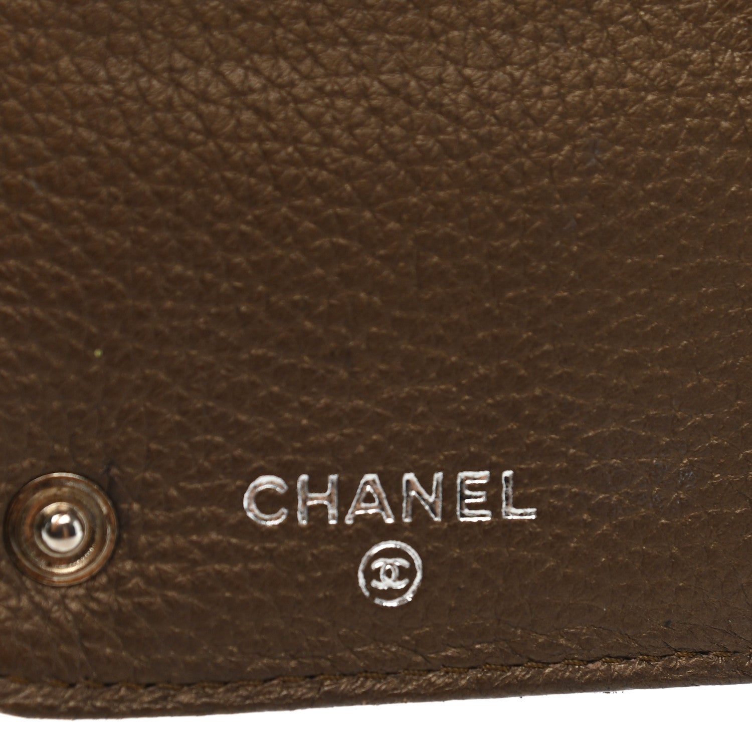 Chanel Metallic Calfskin Large Timeless Zip Around Wallet Brown 7 of 16