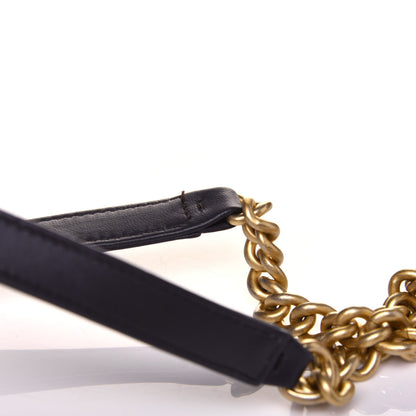 Chanel Lambskin Quilted Boy Wallet On Chain WOC Dark Grey 15 of 16