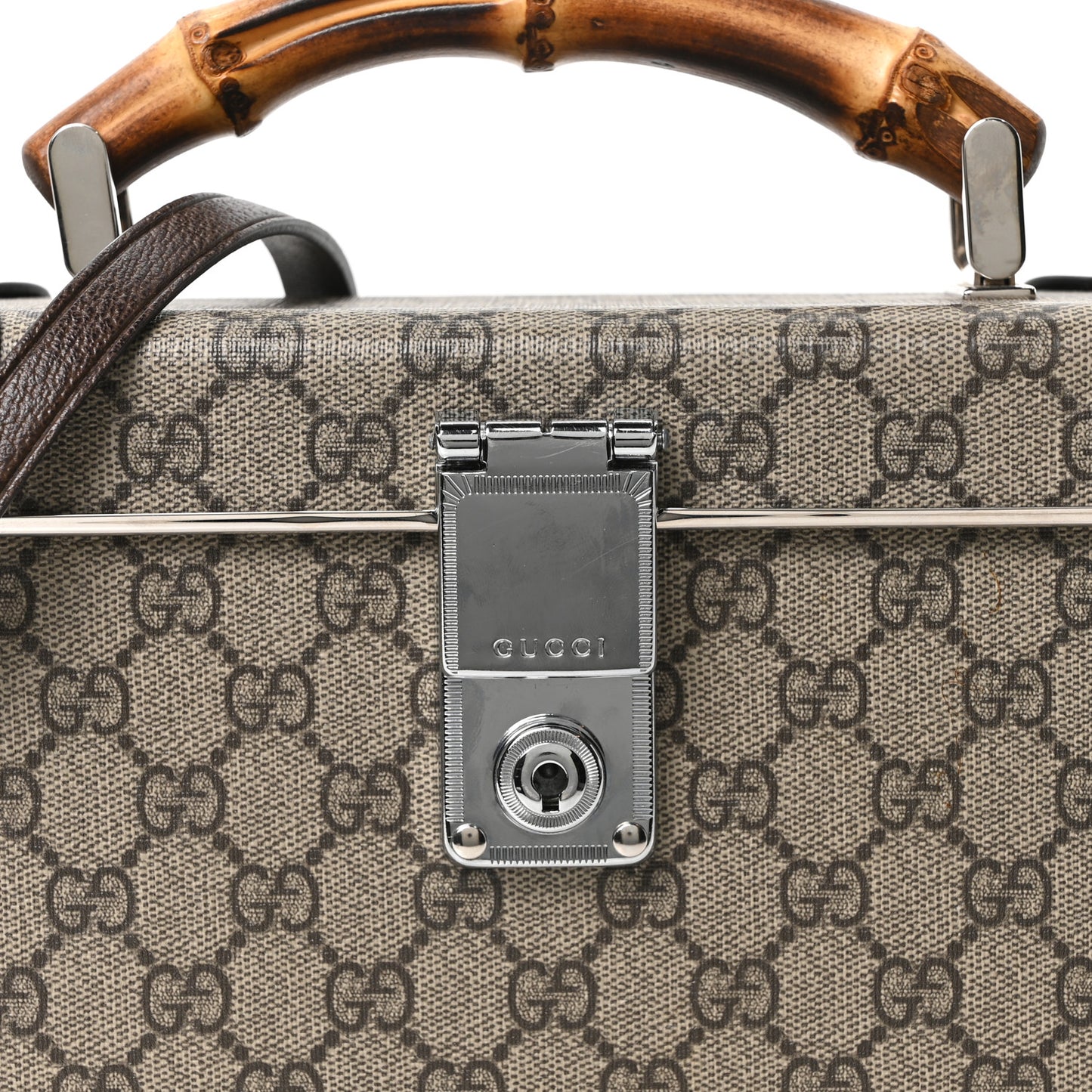 GG Supreme Monogram Globe-Trotter Beauty Case Brown