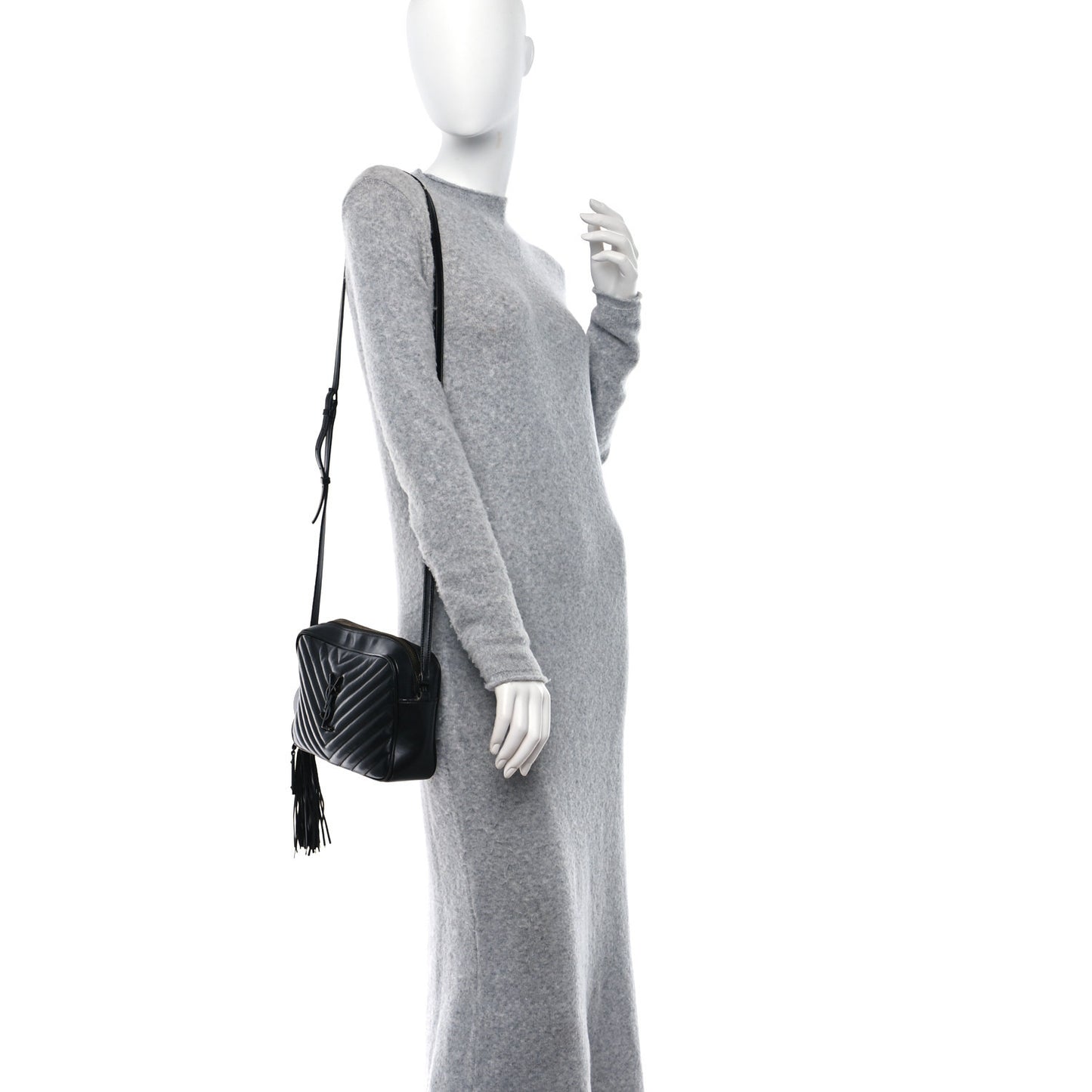 Calfskin Matelasse Monogram Monochrome Lou Camera Bag Black