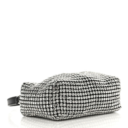 Alexander Wang Mesh Crystal Rhinestone Mini Heiress Pouch Black Silver 4 of 11