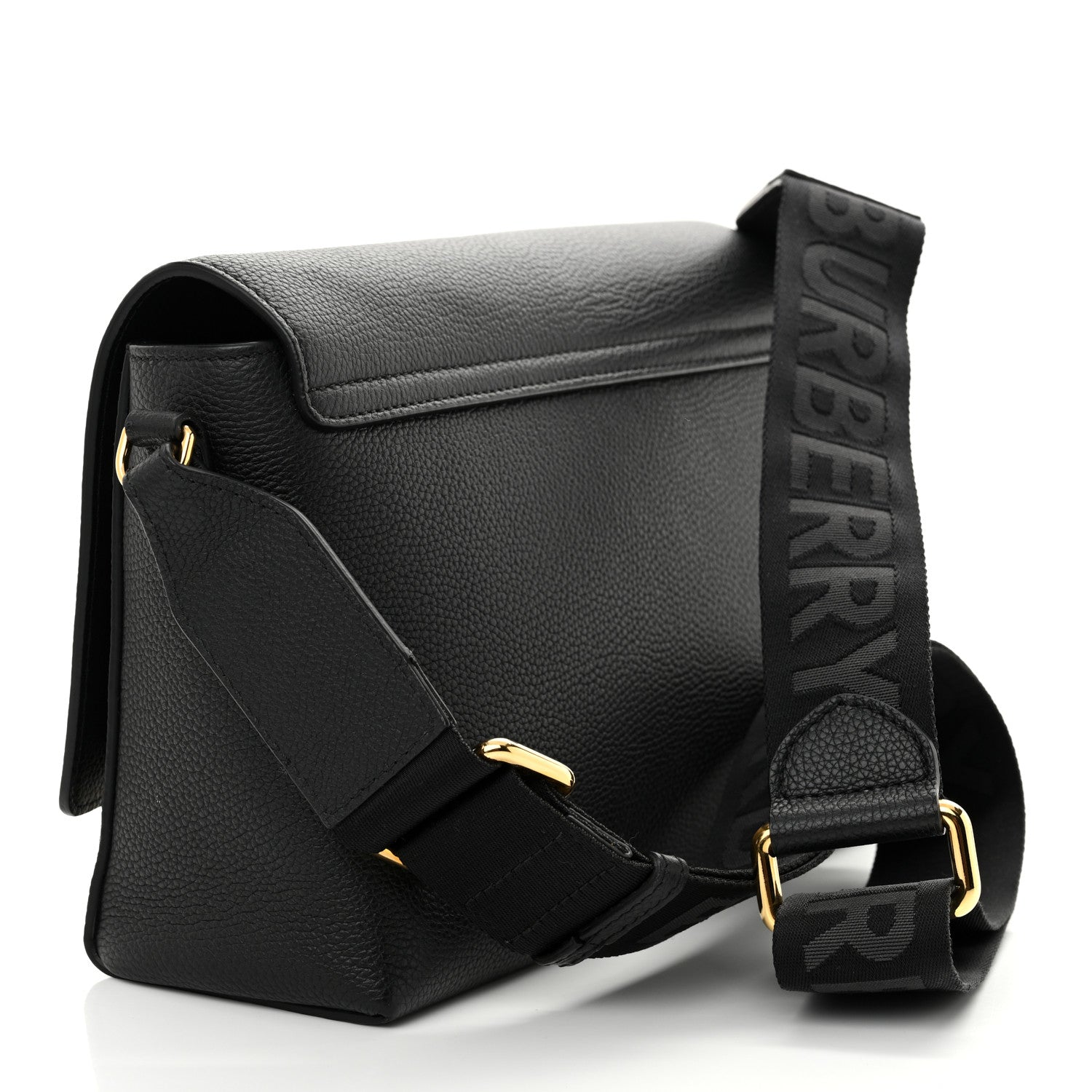 Burberry Grainy Calfskin Vintage Check Note Crossbody Bag Black 3 of 10