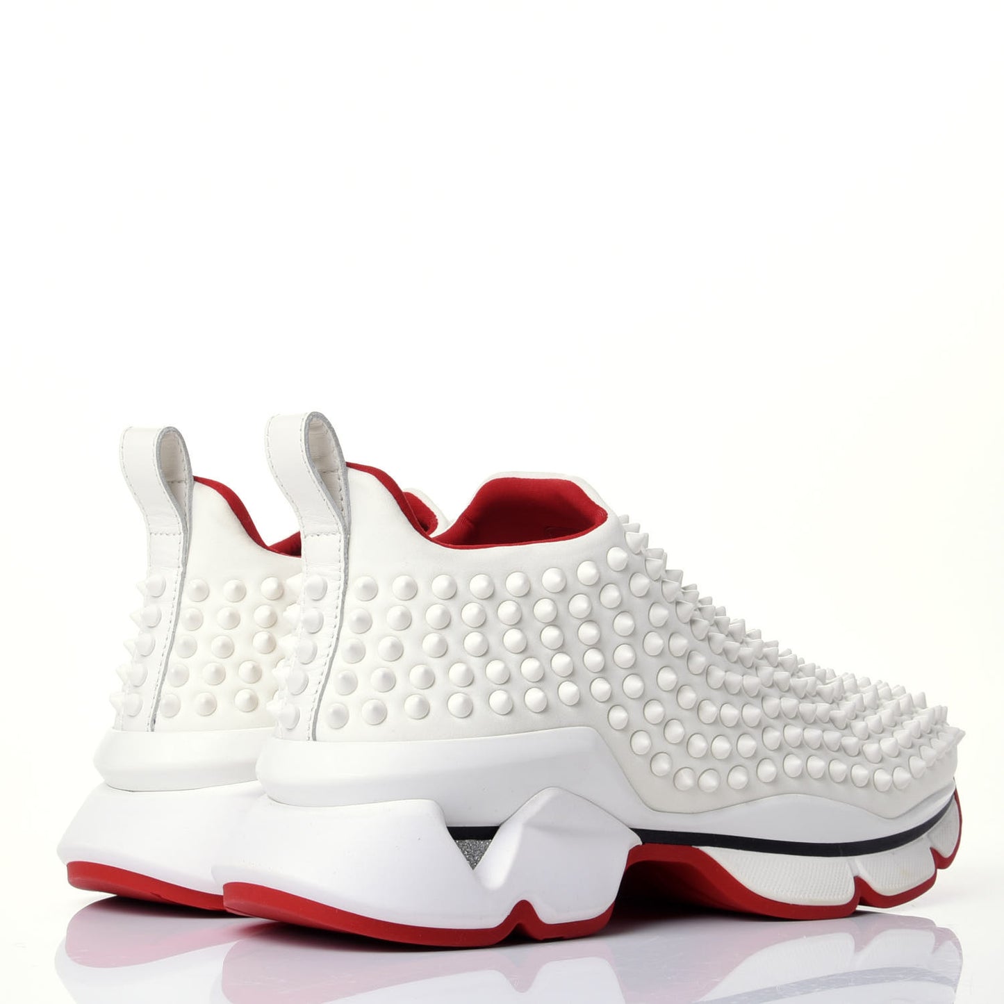 Neoprene Spike Sock Donna Flat Sneakers 37.5 White Snow Mat
