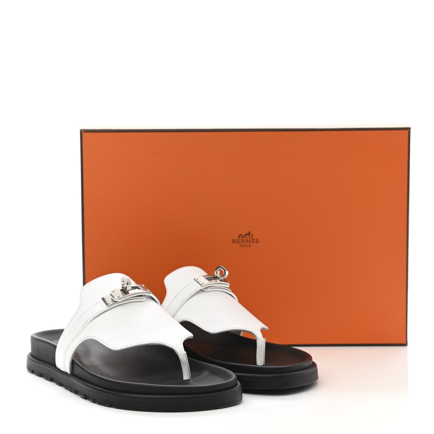 Calfskin Womens Empire Sandals 35 White