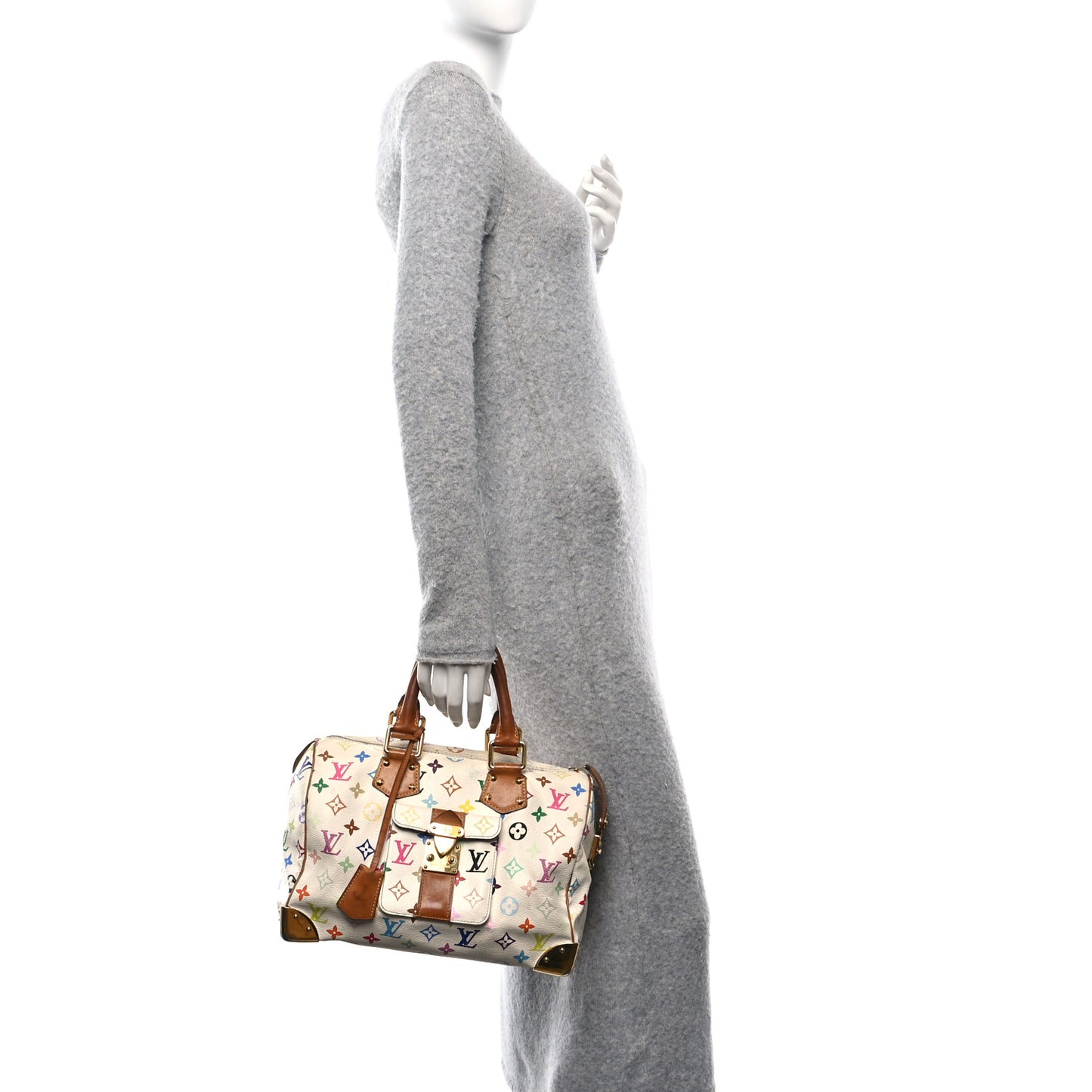 Monogram Multicolor Speedy 30 White