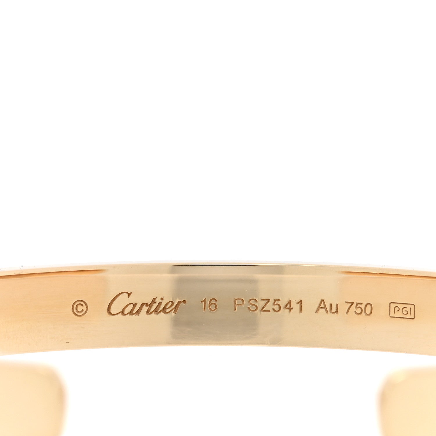Cartier 18K Yellow Gold LOVE Cuff Bracelet 16 3 of 4