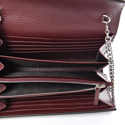 Gucci Dollar Calfskin Crystal Mini Dionysus Chain Wallet Vintage Bordeaux 4 of 11
