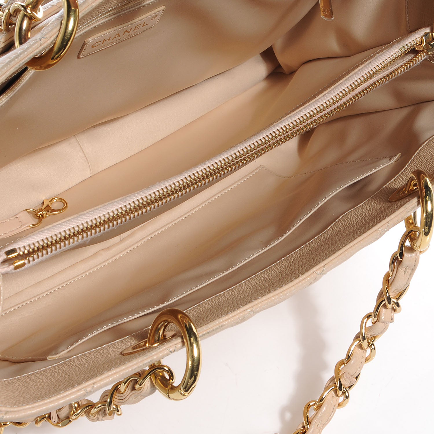 Chanel Caviar Quilted Grand Shopping Tote GST Beige 5 of 10