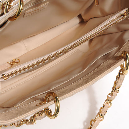 Chanel Caviar Quilted Grand Shopping Tote GST Beige 5 of 10