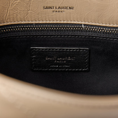 Saint Laurent Crinkled Calfskin Matelasse Monogram Medium Niki Chain Satchel Light Taupe 8 of 9
