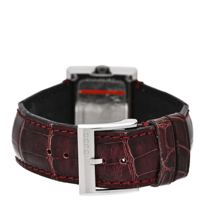 Gucci Stainless Steel Alligator Diamond Bezel Mother of Pearl 31mm 100L Quartz Watch 3 of 4