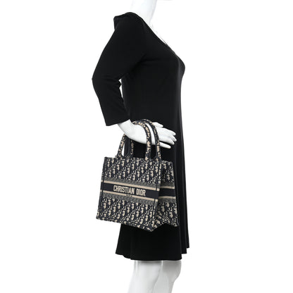 Christian Dior Oblique Small Book Tote Blue Multicolor 2 of 10