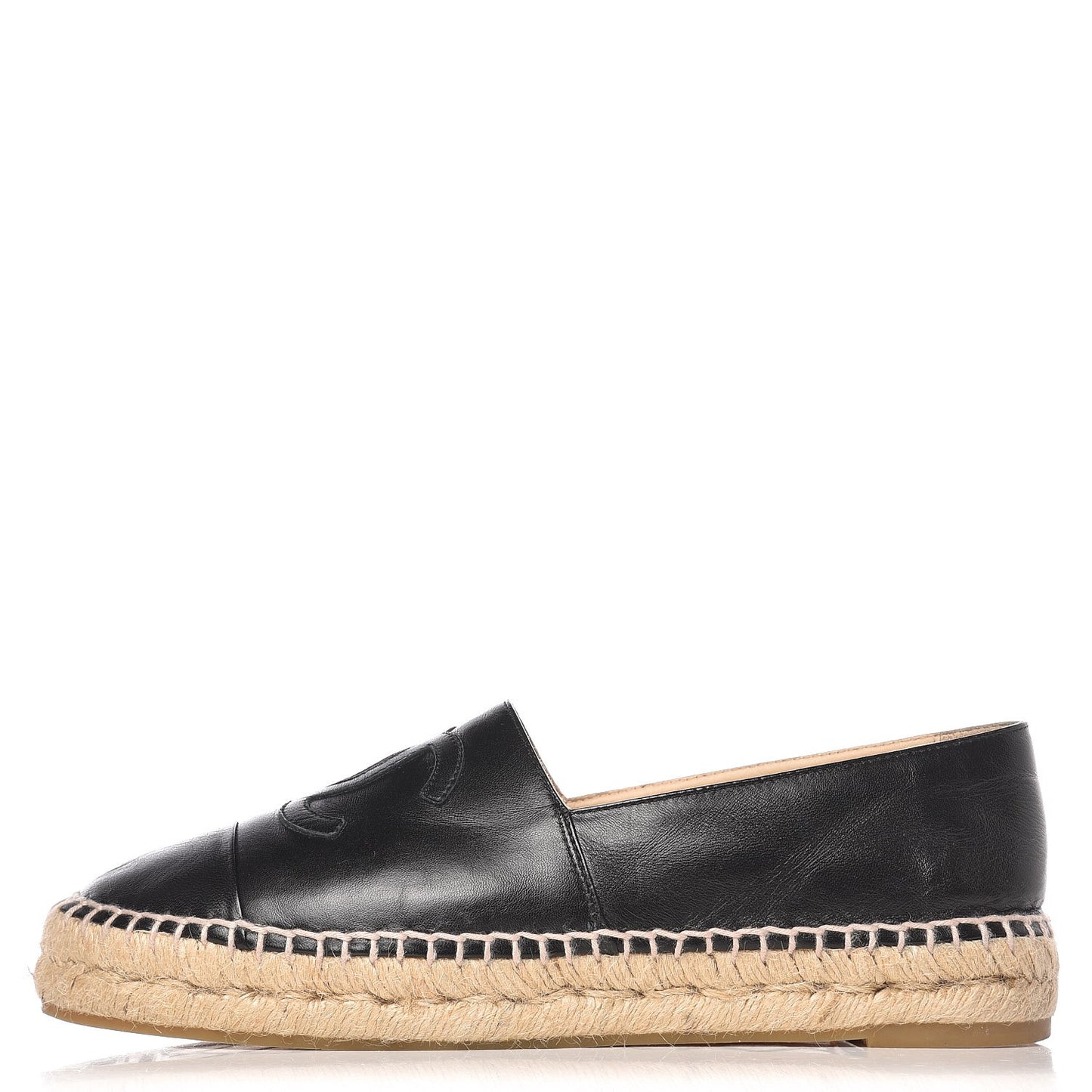 Lambskin CC Espadrilles 39 Black