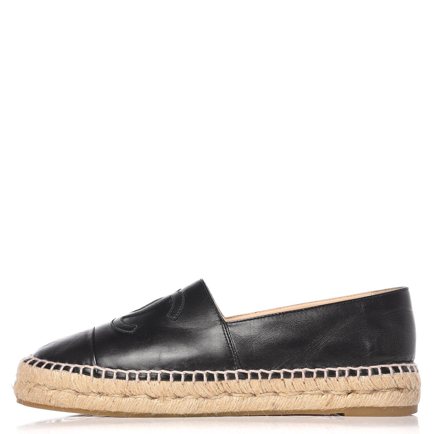 Chanel Lambskin CC Espadrilles 39 Black 1 of 10