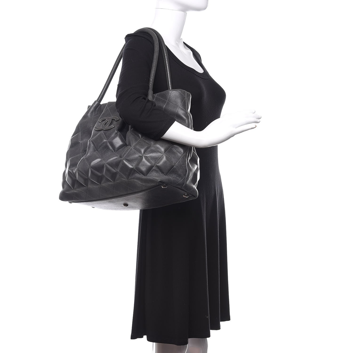 Chanel Calfskin Sloane Square Tote Black 2 of 18