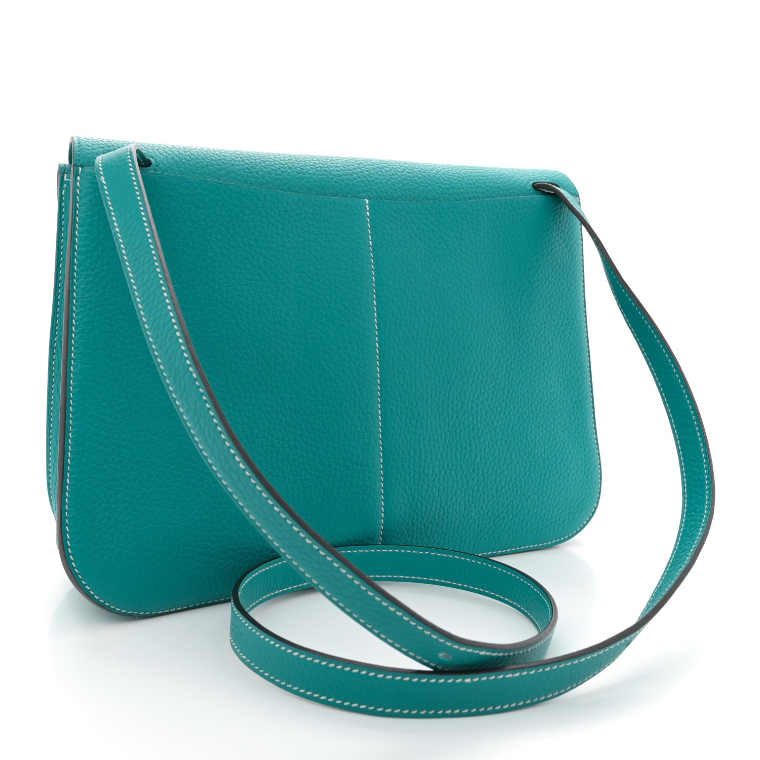 Hermes Taurillon Clemence Halzan 31 GM Vert Verone 3 of 10