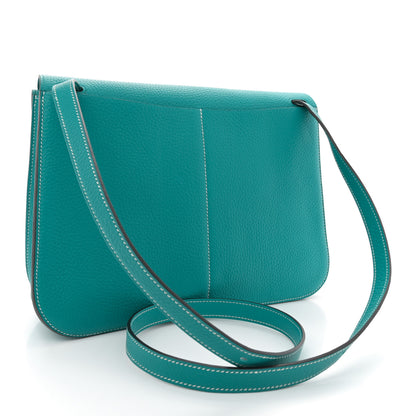 Hermes Taurillon Clemence Halzan 31 GM Vert Verone 3 of 10