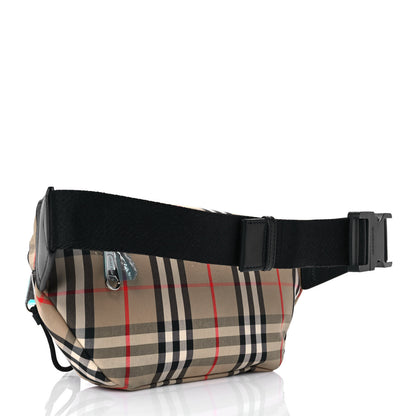 Burberry Nylon Vintage Check Sonny Bum Bag Archive Beige 3 of 9
