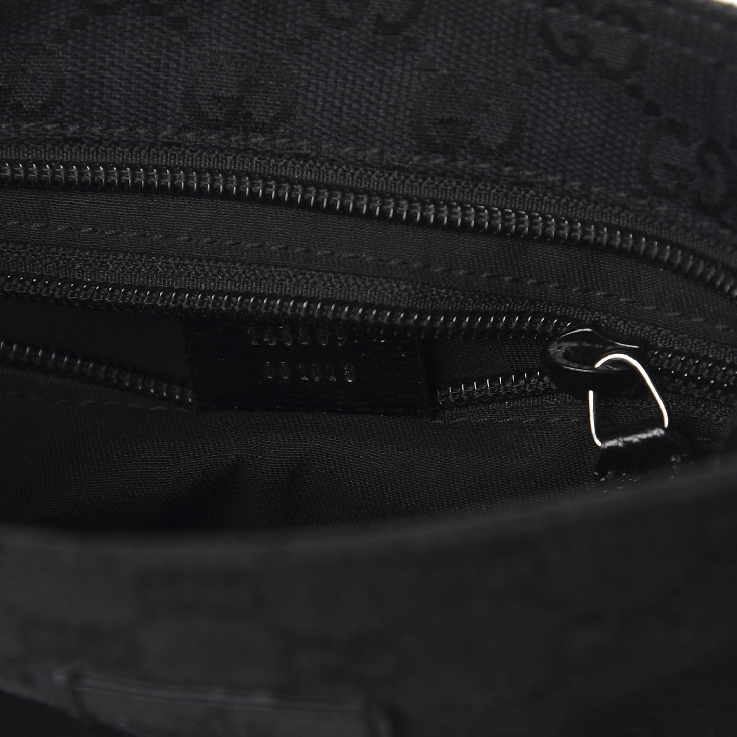 Monogram Web Small Flat Messenger Bag Black
