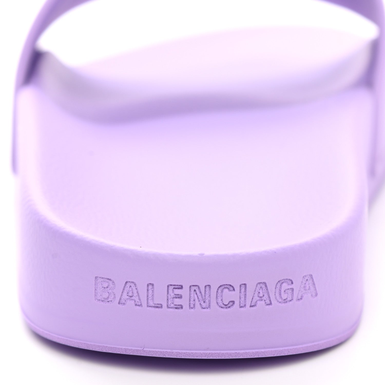 Balenciaga Rubber Womens BB Pool Slide Sandals 35 Lilac 7 of 9