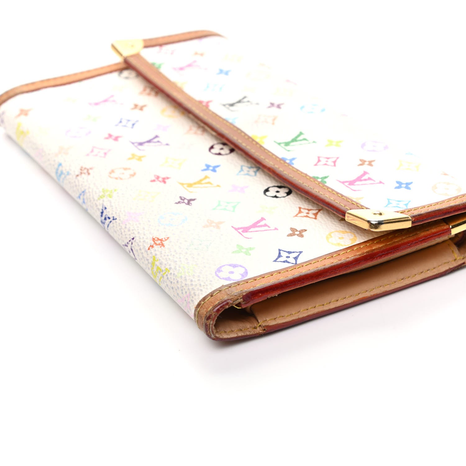 Louis Vuitton Monogram Multicolor Porte Tresor International Wallet White 10 of 10