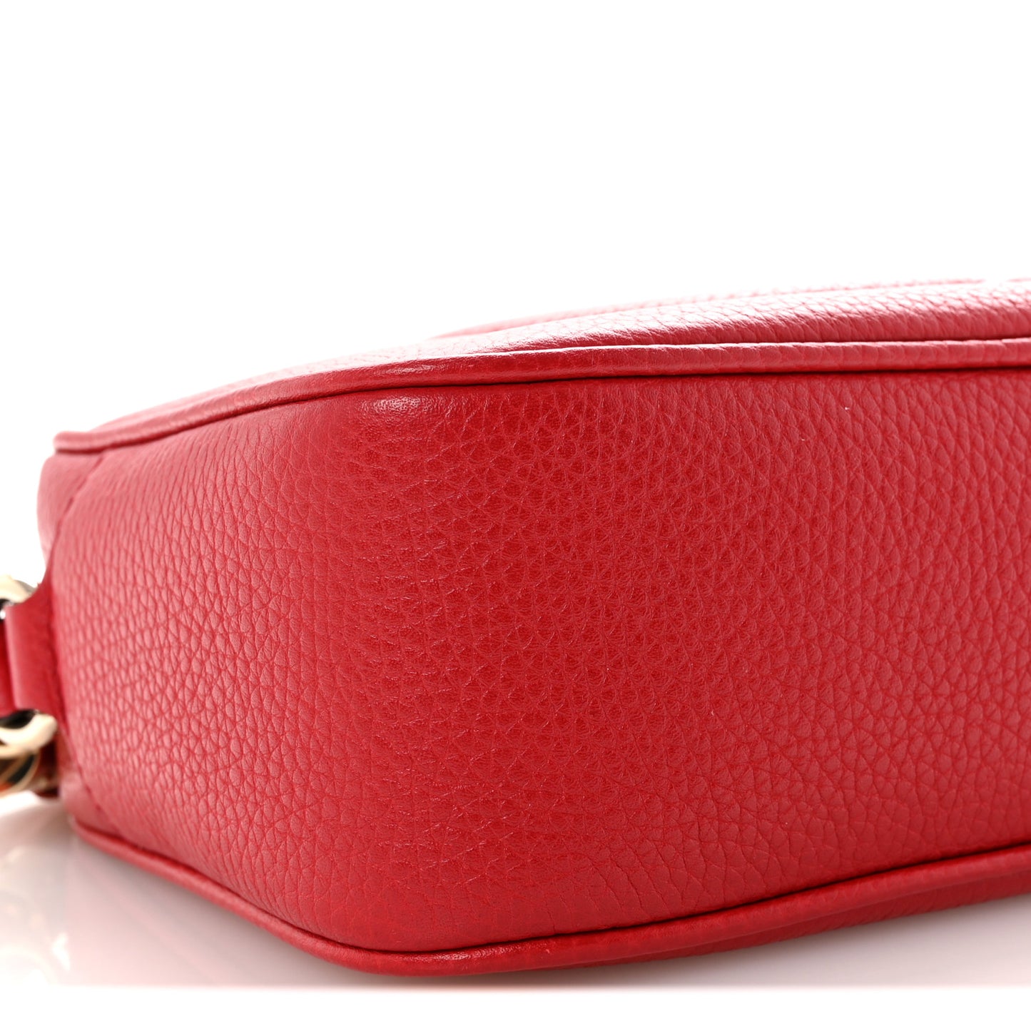 Pebbled Calfskin Small Soho Disco Bag Vibrant Red